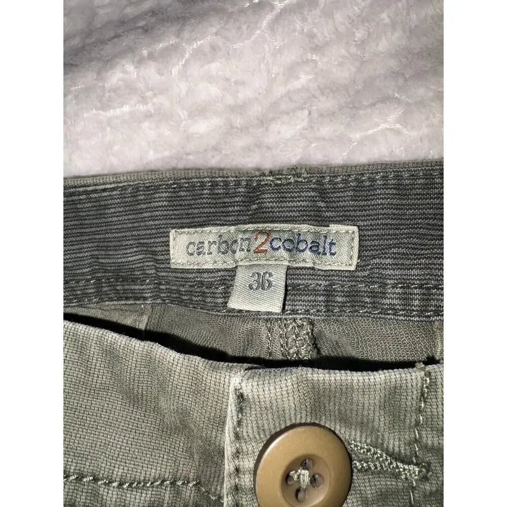 Carbon 2 cobalt khaki green pants 36x30 zipper pockets